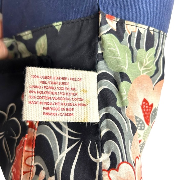 Lucky Brand Leather Suede shoulder hobo handbag Lined pockets Purple lavender - Picture 8 of 8